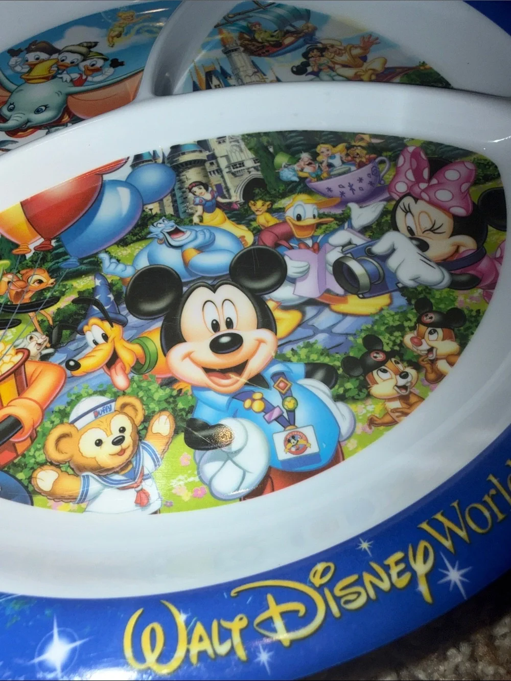 Disney World Melamine divided plate 10